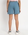 Shop Women's Blue Just Chill Typography Relaxed Fit Shorts-Full