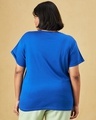 Shop Women's Blue Just Got Panda Graphic Printed Boyfriend Plus Size T-shirt-Design
