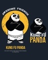 Shop Women's Blue Kung Fu Panda Graphic Printed Oversized T-shirt