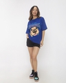 Shop Women's Blue Labradorable Graphic Printed Oversized T-shirt