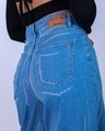 Shop Women's Blue Laser Rush Baggy Oversized Jeans
