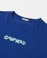 Shop Women's Blue Lazy Garfield Graphic Printed Oversized T-shirt
