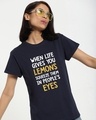Shop Women's Blue Lemon Squeeze Boyfriend T-shirt-Front