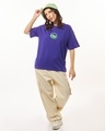 Shop Women's Blue Lemons Graphic Printed Oversized T-shirt