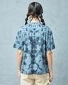 Shop Women's Blue Lion Graphic Printed Oversized T-shirt-Full