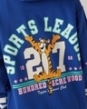 Shop Women's Blue Lolite Sports League Graphic Printed Oversized Hoodies