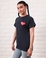 Shop Women's Blue Love Coke Graphic Printed Boyfriend T-shirt-Design