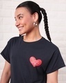 Shop Women's Blue Love Coke Graphic Printed Boyfriend T-shirt