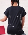 Shop Women's Blue Love Coke Graphic Printed Boyfriend T-shirt-Front