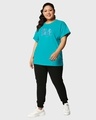 Shop Women's Blue Lovely Billie Graphic Printed Boyfriend Plus Size T-shirt-Full