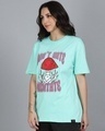 Shop Women's Blue Meditate Puff Printed Relaxed Fit T-Shirt-Design