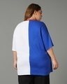 Shop Women's Blue & White Mickey and Mini Oversized Plus Size T-shirt-Design