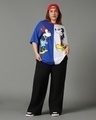 Shop Women's Blue & White Mickey and Mini Oversized Plus Size T-shirt-Full