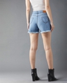 Shop Women's Blue Mid Rise Relaxed Fit Shorts-Design