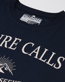 Shop Women's Blue Nature Calls Typography Oversized T-shirt