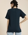 Shop Women's Blue Nature Calls Typography Oversized T-shirt-Full