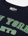 Shop Women's Blue New York Typography Oversized T-shirt