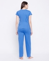 Shop Women's Blue No Hurries No Worries Graphic Printed Cotton T-shirt & Pyjamas Set-Design