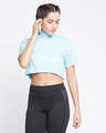 Shop Women's Blue Not Like The Others Typography Comfort Fit Crop Top-Front