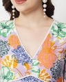 Shop Women's Blue & Orange All Over Floral Printed Dress