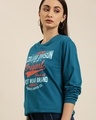 Shop Women's Blue Originals Typography Oversized T-shirt-Design