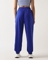 Shop Women's Blue Oversized Joggers-Full