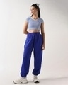 Shop Women's Blue Oversized Joggers