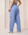 Shop Women's Blue Oversized Parachute Pants-Design