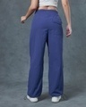 Shop Women's Blue Oversized Parachute Pants-Design