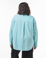 Shop Women's Blue Oversized Plus Size Shirt-Design