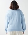 Shop Women's Blue Oversized Plus Size Sweatshirt-Design