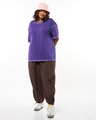 Shop Women's Skipper Blue Oversized Plus Size T-shirt-Full