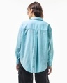 Shop Women's Blue Oversized Shirt-Design