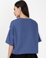 Shop Women's Blue Oversized Short Top-Design