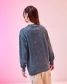 Shop Women's Blue Oversized Sweatshirt-Full