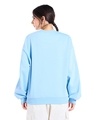 Shop Women's Blue Oversized Sweatshirt-Full