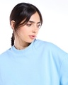 Shop Women's Blue Oversized Sweatshirt