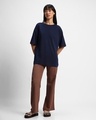 Shop Women's Blue Oversized T-shirt