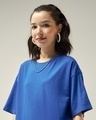 Shop Women's Blue Oversized T-shirt