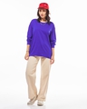 Shop Women's Blue Oversized T-shirt-Full