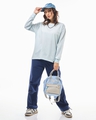 Shop Women's Blue Oversized T-shirt-Full