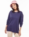 Shop Women's Blue Oversized T-shirt-Front