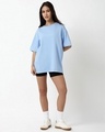 Shop Women's Blue Oversized T-shirt-Full