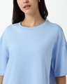 Shop Women's Blue Oversized T-shirt