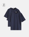 Shop Pack of 2 Women's Blue Oversized T-shirt-Front