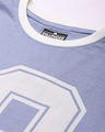 Shop Women's Blue Palmdale Typography Oversized T-shirt