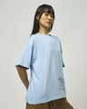 Shop Women's Blue Pawsome Graphic Printed Oversized T-shirt-Design