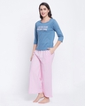Shop Women's Blue & Pink Your Own Kind Always Typography Nightsuit-Full