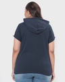 Shop Women's Blue Plus Size Hoodie T-shirt-Design