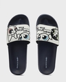 Shop Women's Blue Power Puff Girls Printed Elastic Sliders-Front